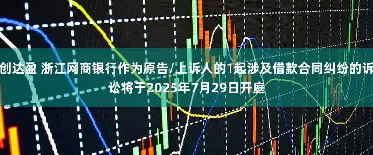 创达盈 浙江网商银行作为原告/上诉人的1起涉及借款合同纠纷的诉讼将于2025年7月29日开庭